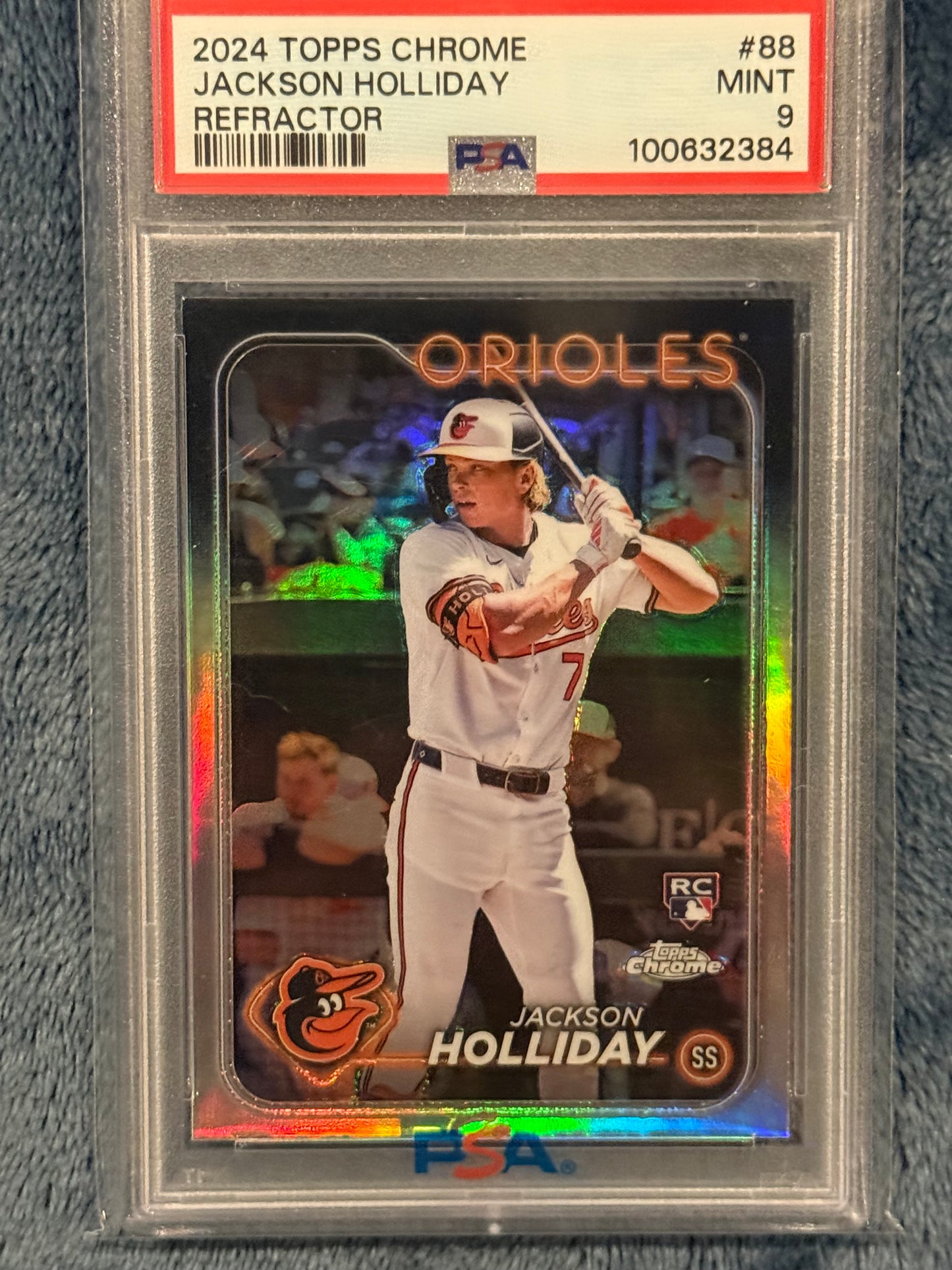 2024 Topps Chrome Jackson Holliday Rookie Refractor PSA 9