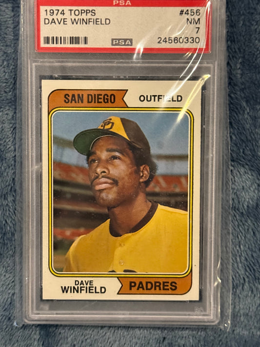 1974 Topps Dave Winfield Rookie Card PSA 7
