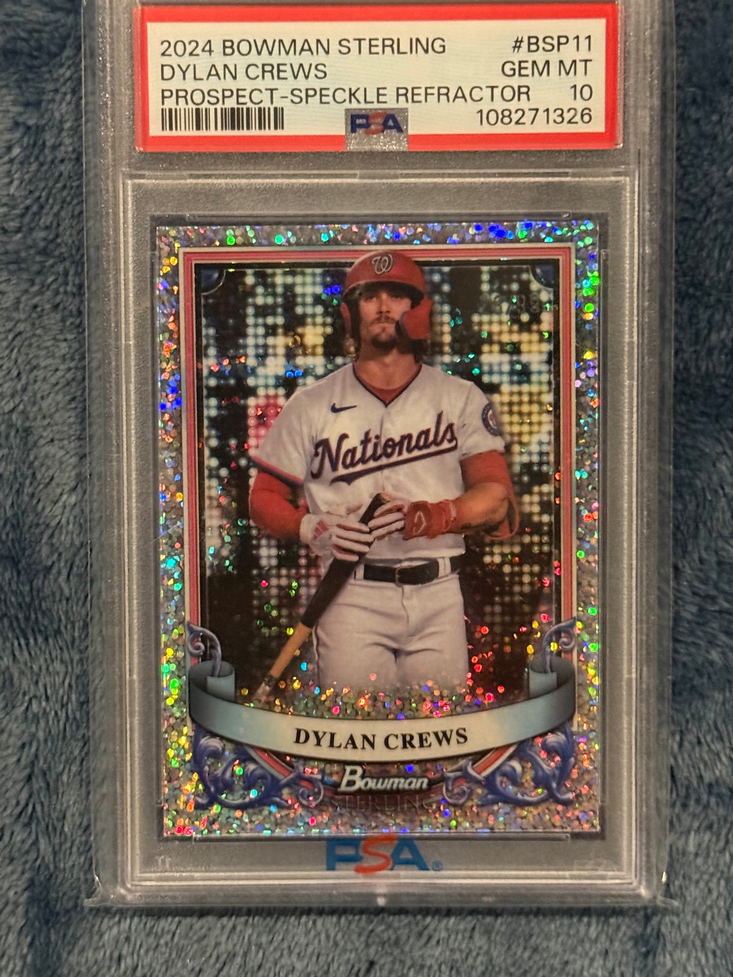 2024 Bowman Sterling Dylan Crews Speckle Refractor PSA 10