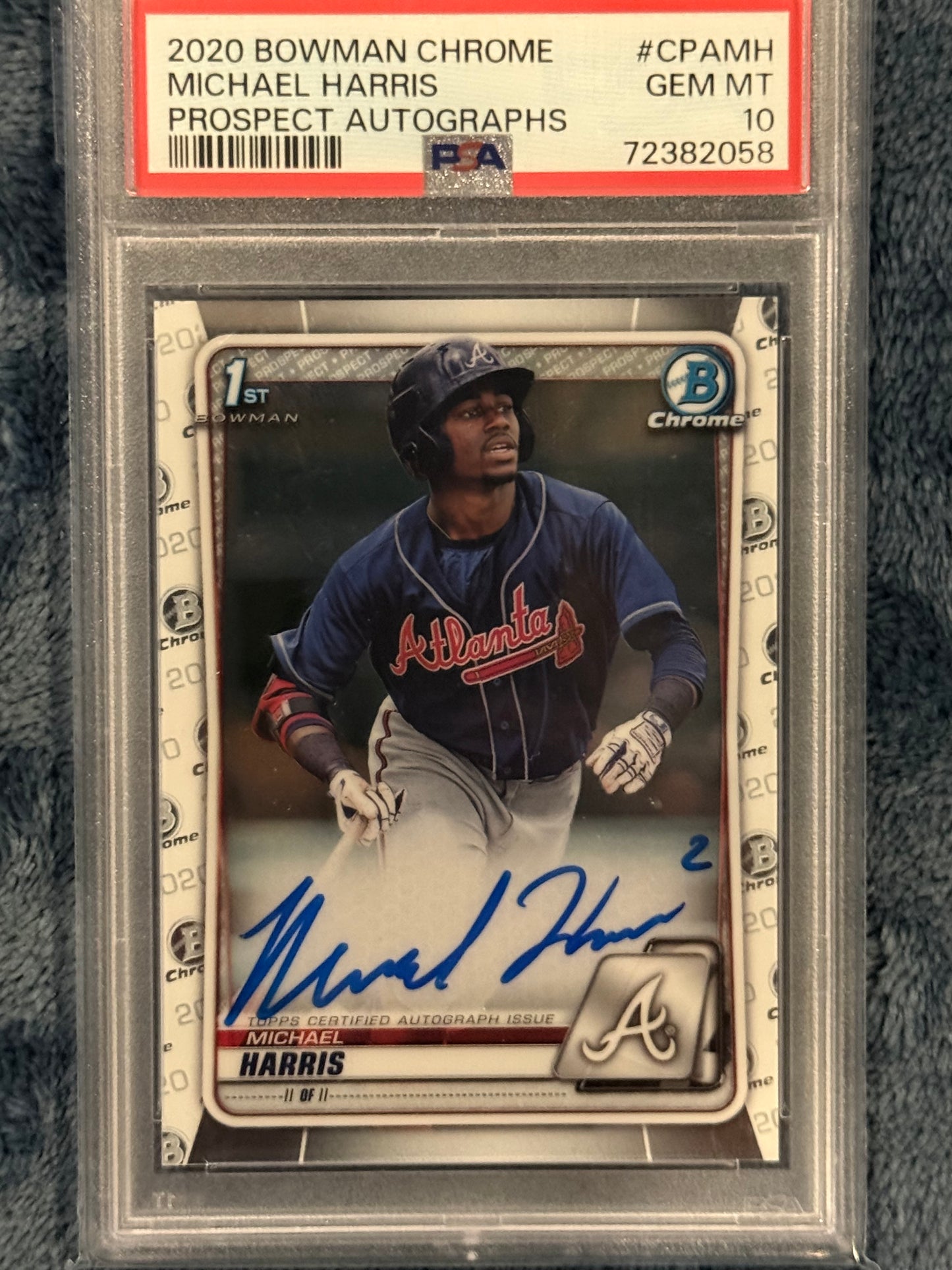 2020 Bowman Chrome Michael Harris II 1st Bowman Auto PSA 10