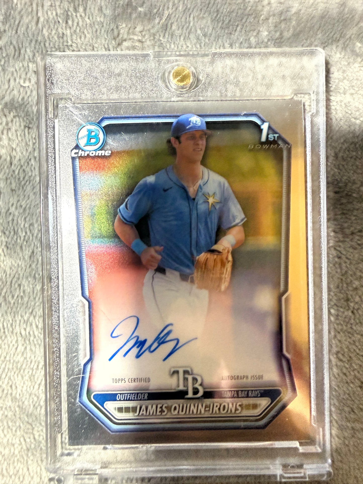 Bowman Chrome James Quinn-Irons 1st Bowman Auto Tampa Bay Rays
